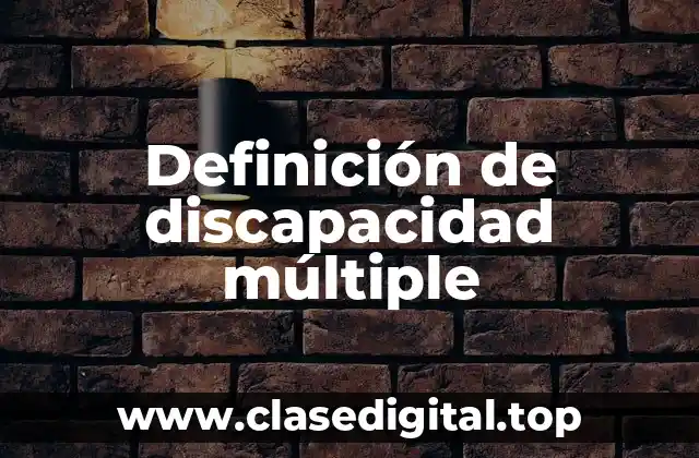 Definición de discapacidad múltiple