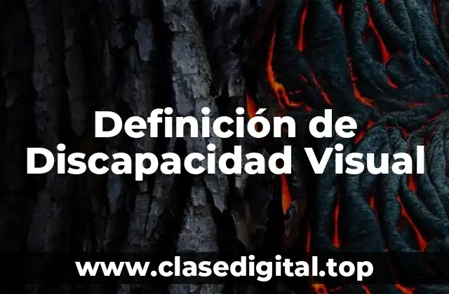 Definición de Discapacidad Visual