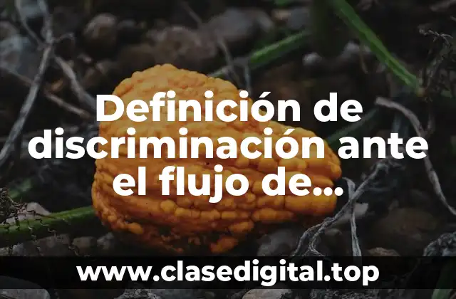 Definición de discriminación ante el flujo de información