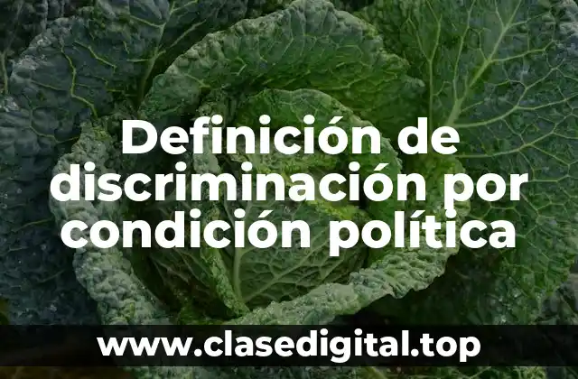 Definición de discriminación por condición política