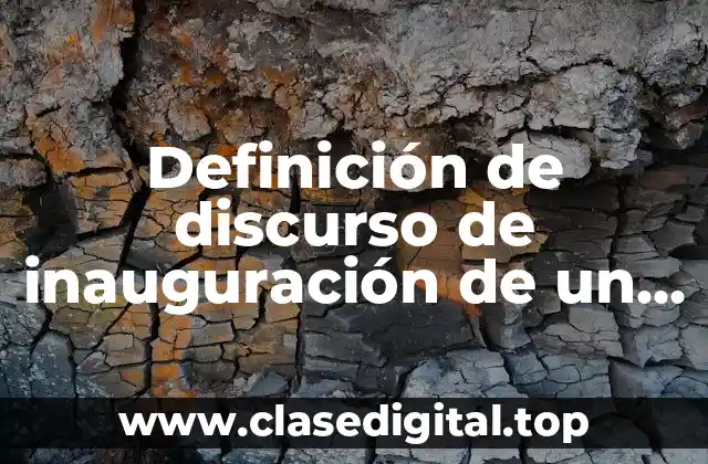 Definición de discurso de inauguración de un restaurante y cafe