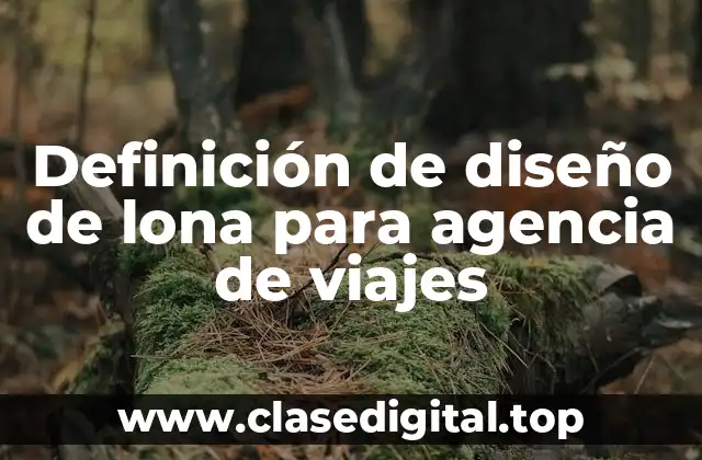 Definición de diseño de lona para agencia de viajes