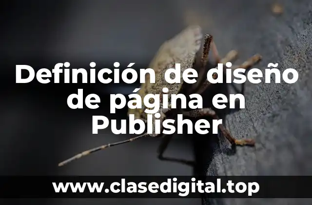 Definición de diseño de página en Publisher