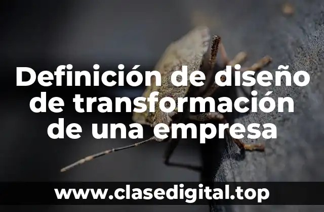 Definición de diseño de transformación de una empresa