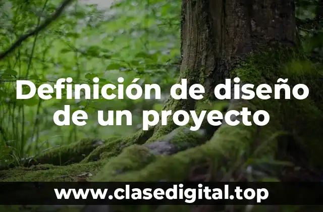 Definición de diseño de un proyecto