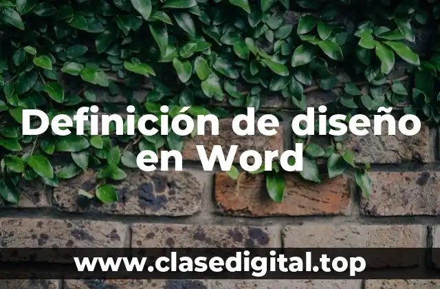 Definición técnica de diseño en Word