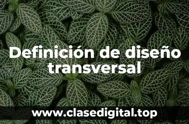 Definición de diseño transversal