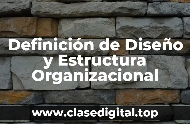 Definición de Diseño y Estructura Organizacional