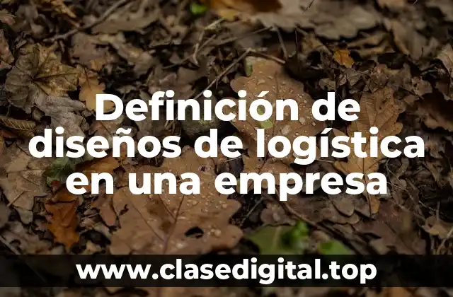 Definición de diseños de logística en una empresa