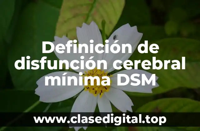 Definición de disfunción cerebral mínima DSM