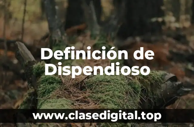 Definición de Dispendioso