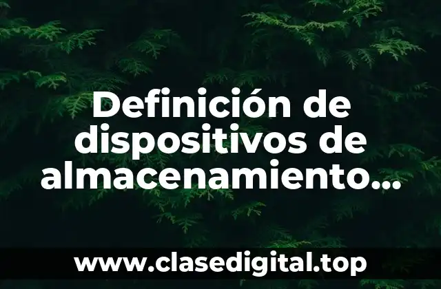 Definición de dispositivos de almacenamiento electrónico