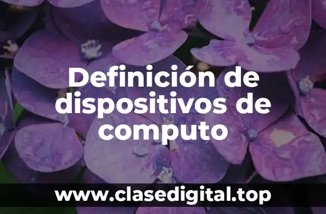 Definición de dispositivos de computo