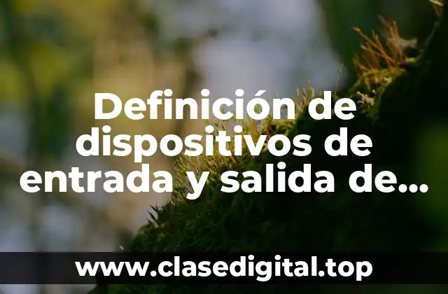 Definición de dispositivos de entrada y salida de hardware