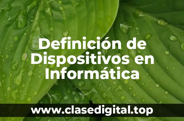 Definición de Dispositivos en Informática