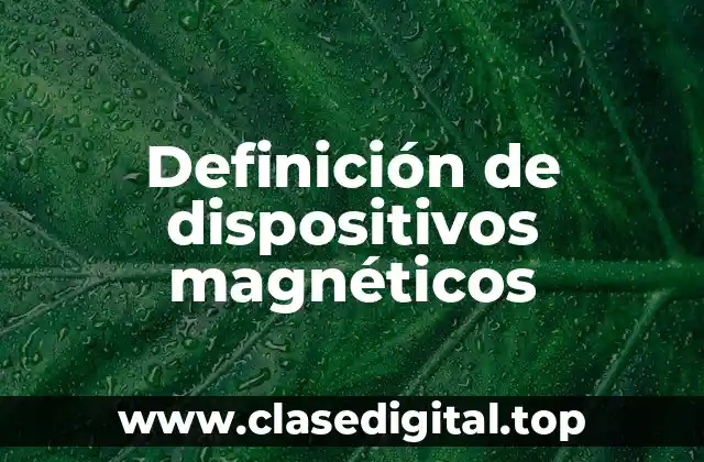 Definición de dispositivos magnéticos