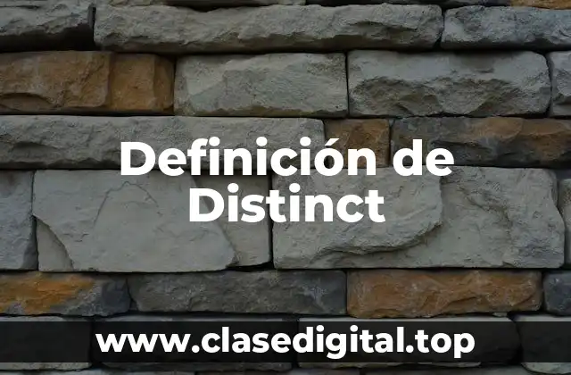 Ejemplos de Distinct