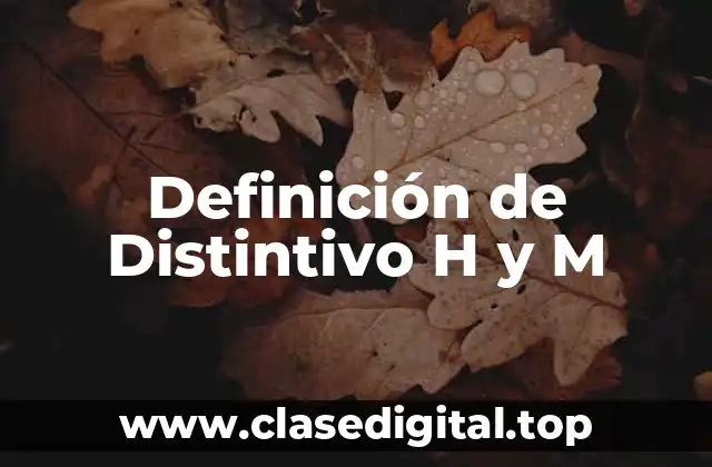 Definición de Distintivo H y M