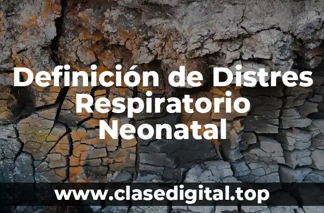 Definición de Distres Respiratorio Neonatal