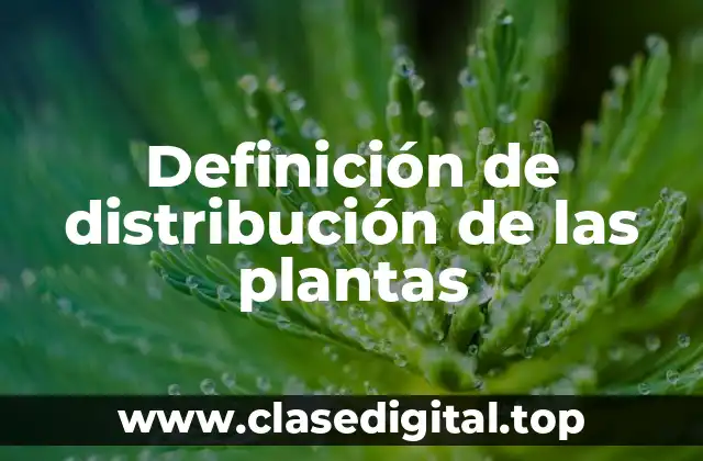 Definición de distribución de las plantas