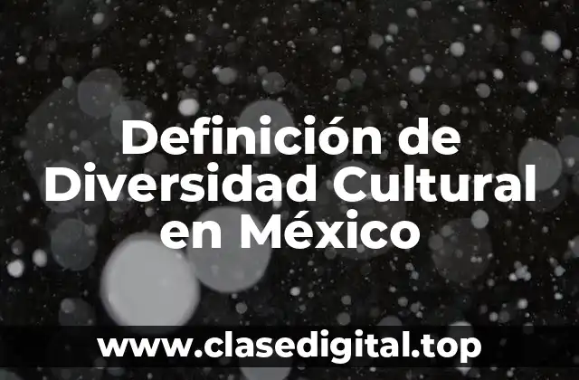 Definición de Diversidad Cultural en México