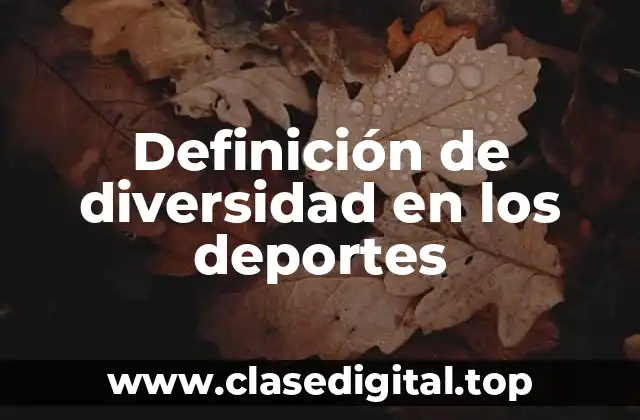 Definición de diversidad en los deportes