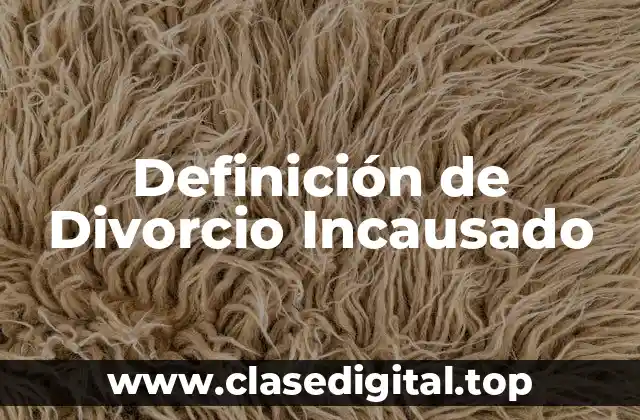 Definición técnica de divorcio incausado