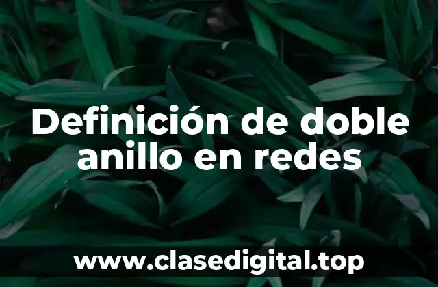 Definición de doble anillo en redes