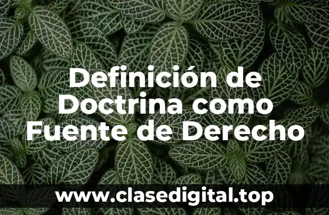 Definición Técnica de Doctrina