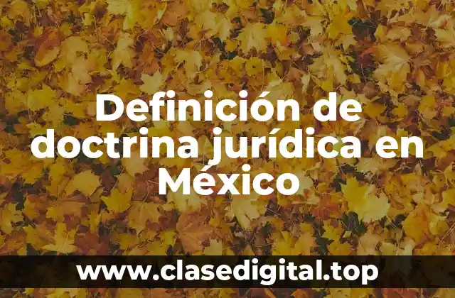 Ejemplos de doctrina jurídica en México
