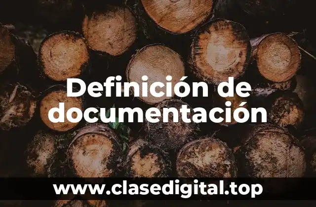 Definición de documentación