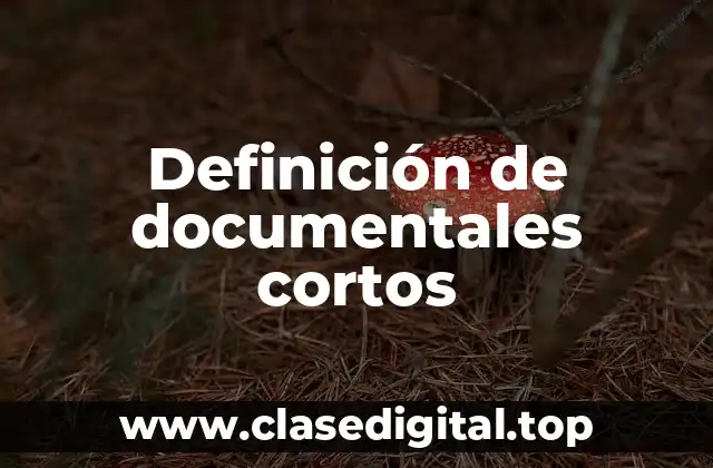 Definición de documentales cortos