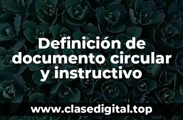 Definición de documento circular y instructivo