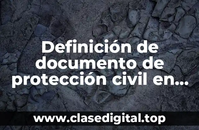 Definición de documento de protección civil en oficina