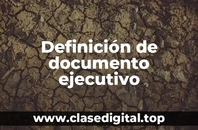 Definición de documento ejecutivo