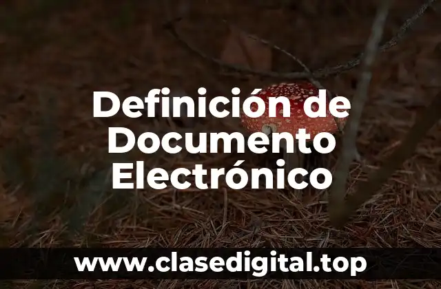 Definición de Documento Electrónico