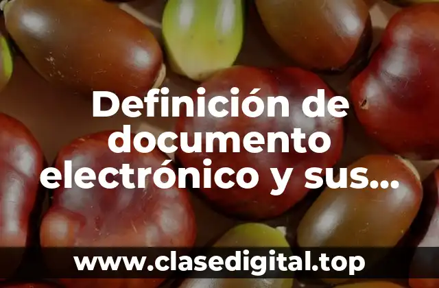 Definición de documento electrónico y sus características