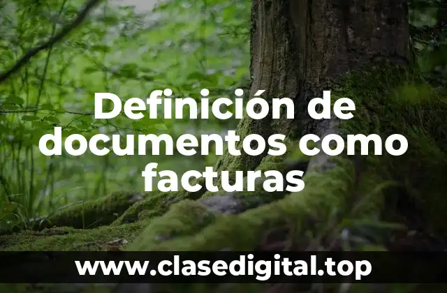 Definición de documentos como facturas