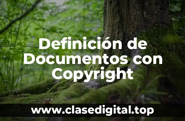 Ejemplos de documentos con copyright