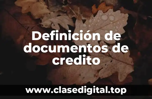 Definición de documentos de credito