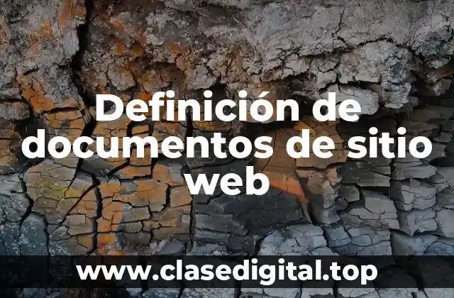 Ejemplos de documentos de sitio web