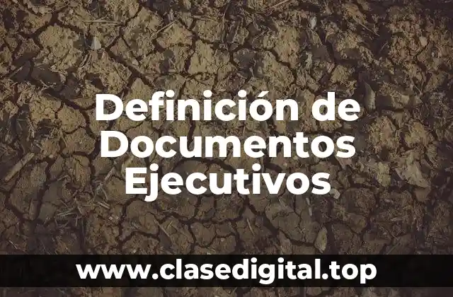 Definición de Documentos Ejecutivos