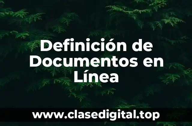 Definición de Documentos en Línea