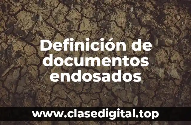 Definición de documentos endosados