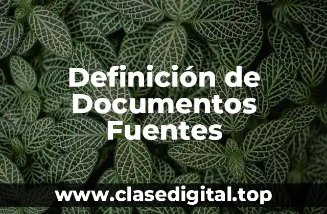 Definición de Documentos Fuentes