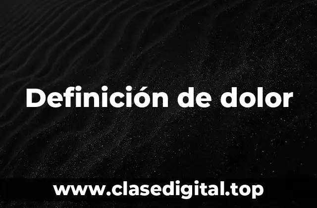 Definición de dolor