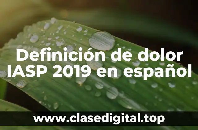 Definición técnica de dolor
