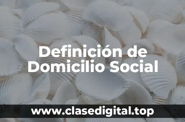 Definición de Domicilio Social