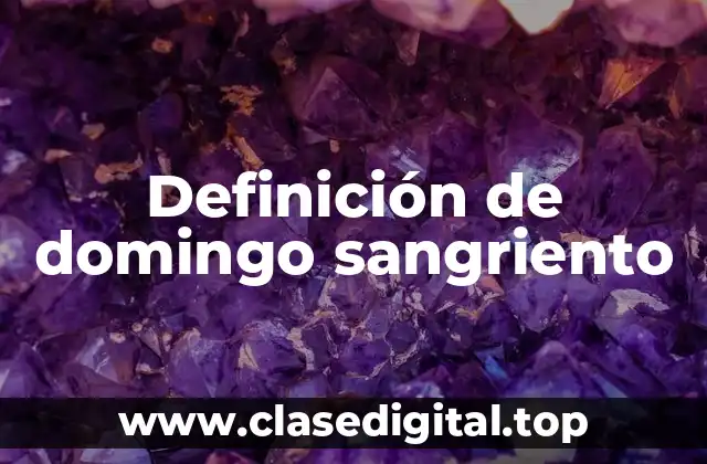 Definición de domingo sangriento