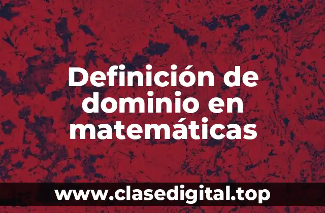 Definición técnica de dominio